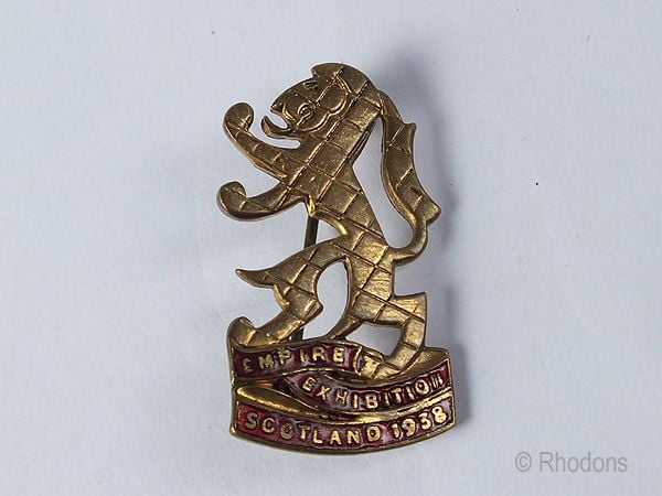 1938 Empire Exhibition Scotland Souvenir Enamel Badge