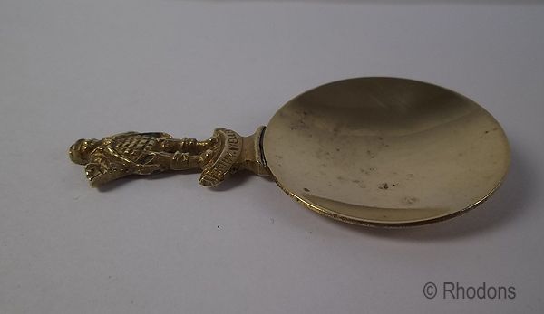 Brass Tea Caddy Spoon-Charles Dickens Character-Tony Weller