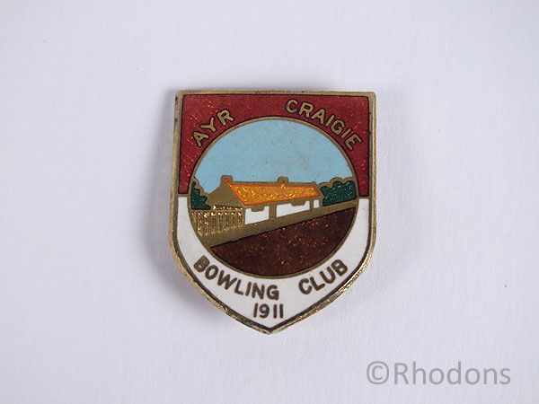 Ayr Craigie Bowling Club 1911 Badge