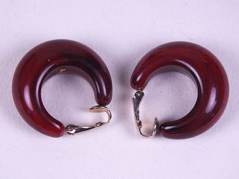 Sarah Coventry Red Clip on Earrings-Circa 1960s