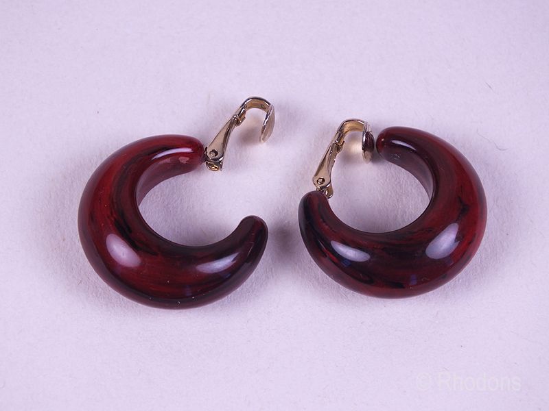 Sarah Coventry Red Clip on Earrings-Circa 1960s