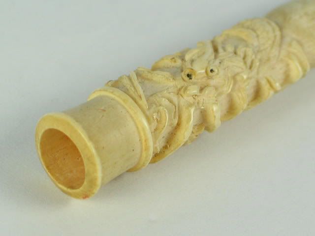 Carved Cigarette, Cheroot Holder-19th Century / Early 20th Century