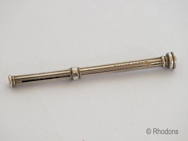 Antique Mosley London Telescopic Pencil With Citrine Capstone,  Circa 1840