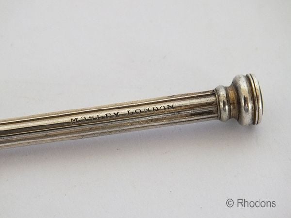 Antique Telescopic Pencil With Citrine Capstone. Mosley London, Circa 1840