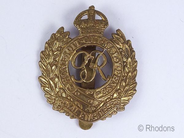 King George VI Royal Engineers Regimental Cap Badge