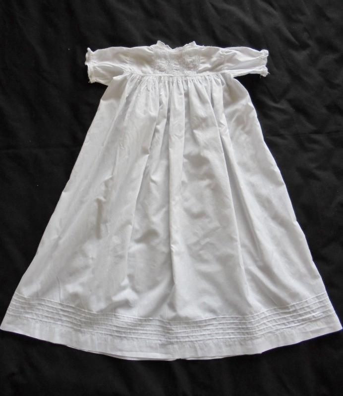 Whitework & Lace Baby Gown, Suitable For Doll Clothing