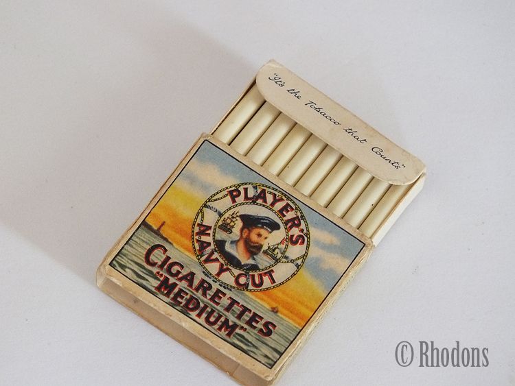 Miniature Replica Cigarettes Packet Players Medium Navy Cut Tobacco Capstan navy vintage tobacco tins. miniature replica cigarettes packet