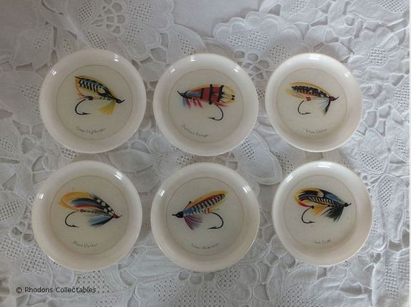 Drinking Glass Coasters-Set of 6-Fly Fishing Themed