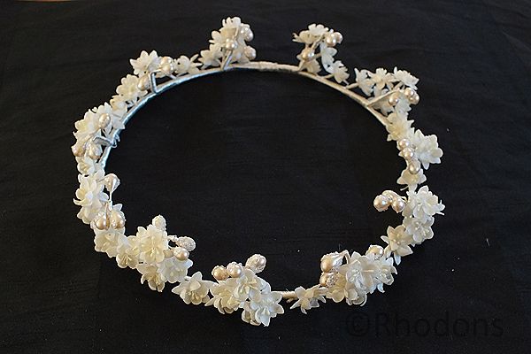 Brides Tiara, Floral Headpiece, Crown