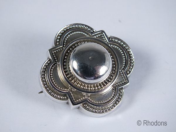 Victorian Silver Mourning Brooch