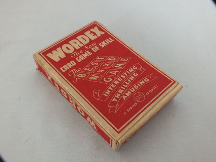 Wordex Playing Card Game With Box, Sphinx, Circa 1930s