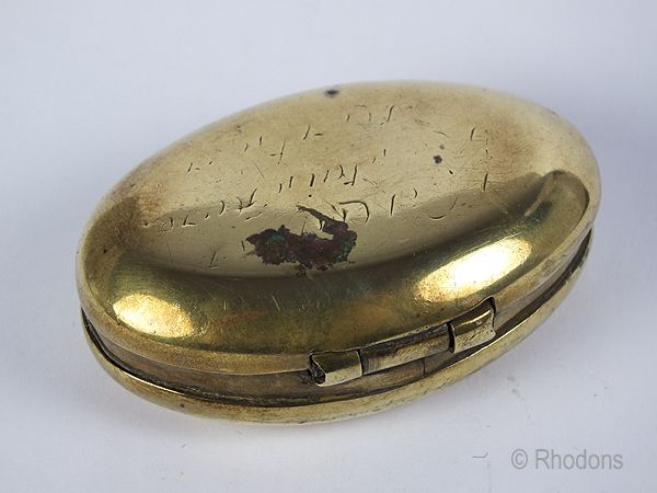 Antique Brass Snuff Box.