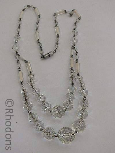 Crystal Glass Necklace, Circa 1950s