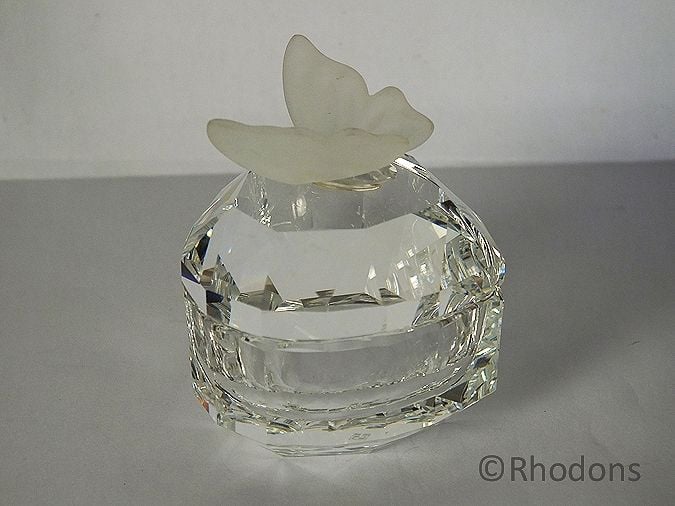 Swarovski Crystal Heart Butterfly Trinkets Treasure Box