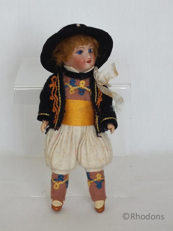 Antique French Mignoette Bisque Head Boy Doll, S.F.B.J Unis, #149 301