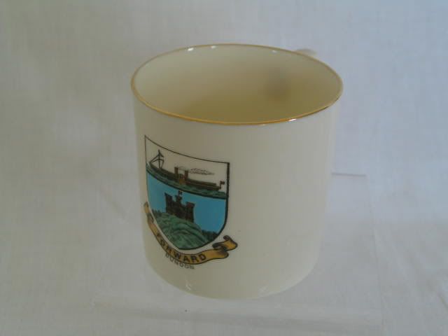 Antique W H Goss Crested Ware Mug Arms Of Dunoon With Paddle Steamer