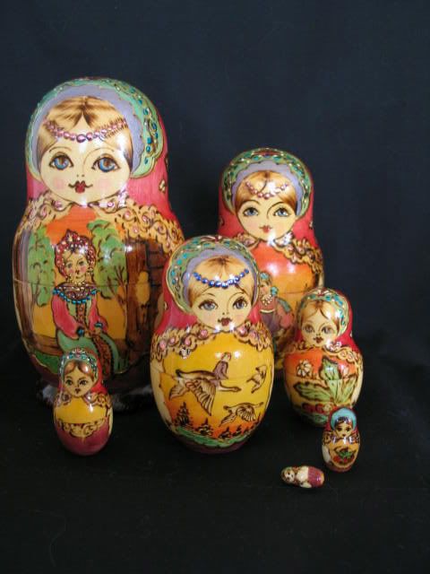 Russian Matryoshka Dolls, Set of 7