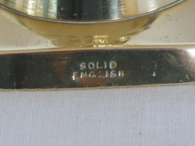 Antique Solid Brass Candlesticks, 10.75" Tall, Pair 