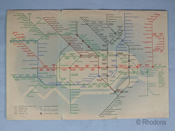 London Transport Underground Lines Map, 1939 Number 1 Issue  