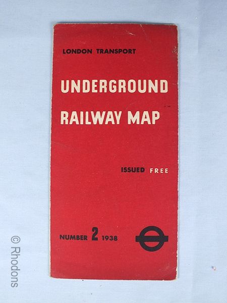 Early London Transport Underground Lines Map No 2, 1938