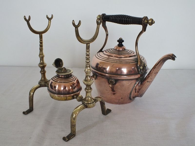 Victorian Copper & Brass Spirit Kettle