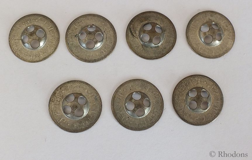 Buttons, Best Ring Edge Metal 4 Hole, 17mm Diameter 