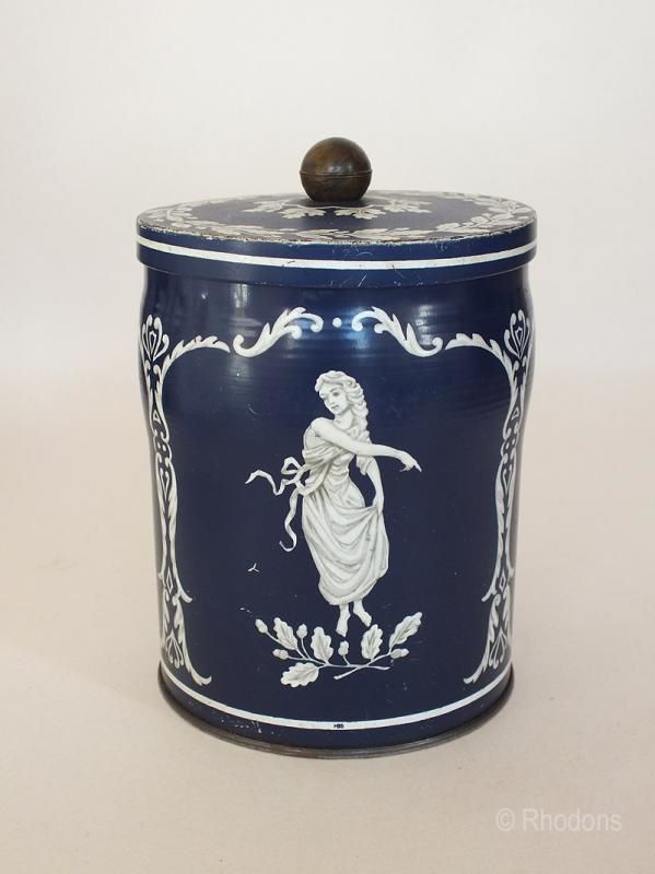 Huntley & Palmers Wedgwood Jasperware Biscuit Tin Advertising