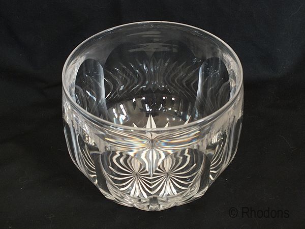 Crystal Cut Glass Wine Glass Cooler, Rinser - 19th Century Vintage