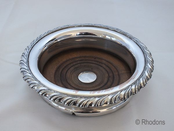 Victorian Silver Plated Wine Bottle Coaster