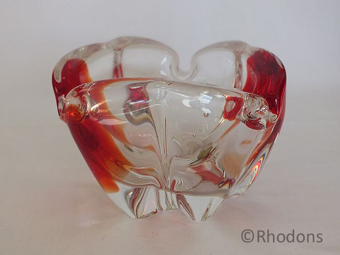 Italian Art Glass Ashtray-Circa 1950s Retro