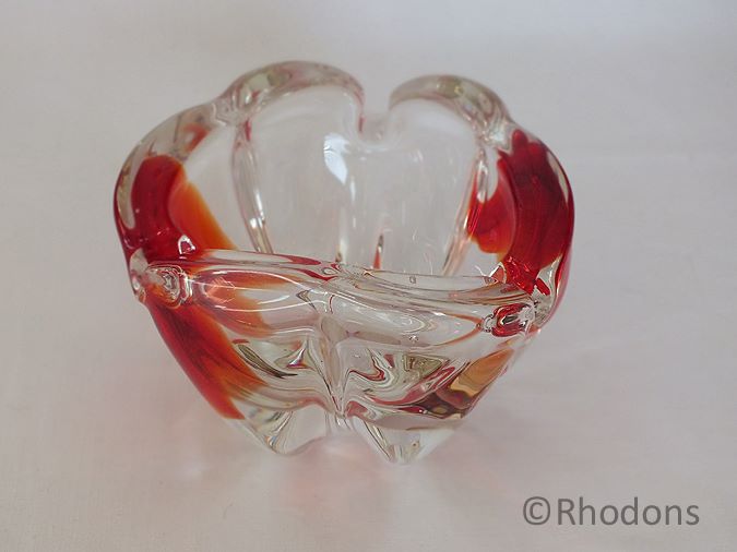 Italian Art Glass Ashtray-Circa 1950s Retro