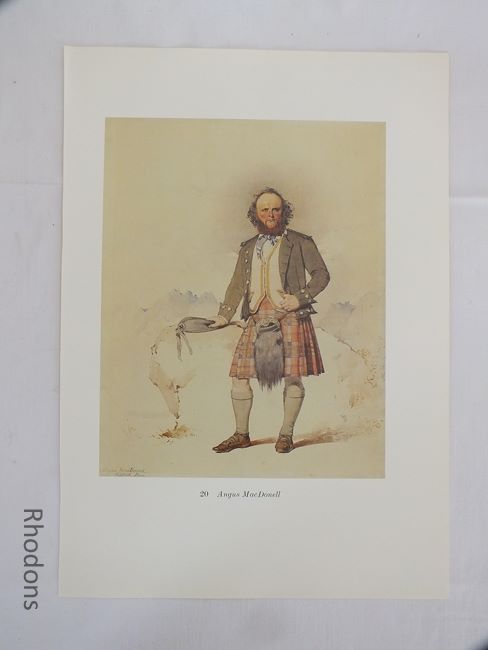 Angus MacDonell, 19th Century Scottish Clansman Print By Kenneth Macleay RSA, Circa 1890s