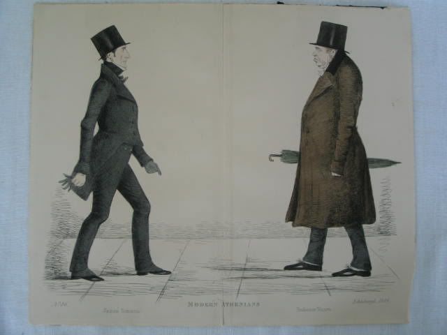 Modern Athenians, Prominent Edinburgh Gentlemen, 1848 Print, Sheet No 46 - 