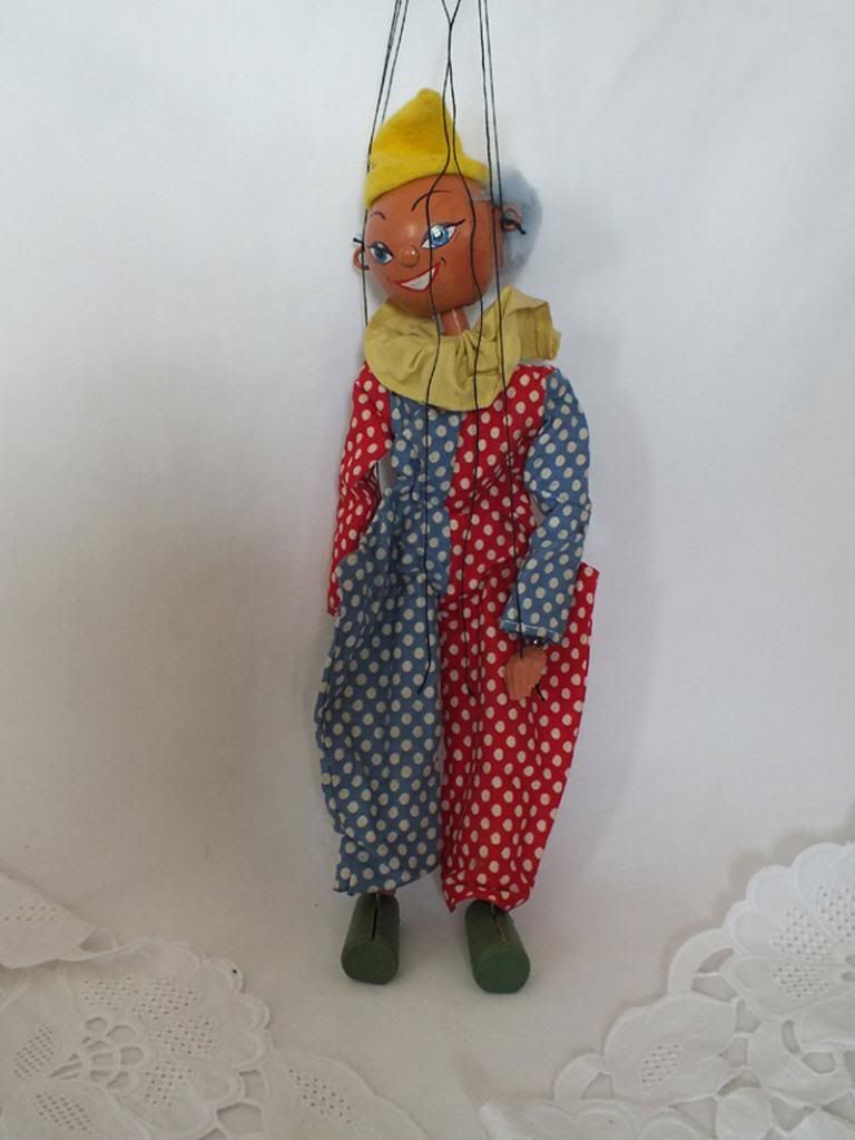 Pelham Puppet Clown With Original Box-Circa 1950s Vintage