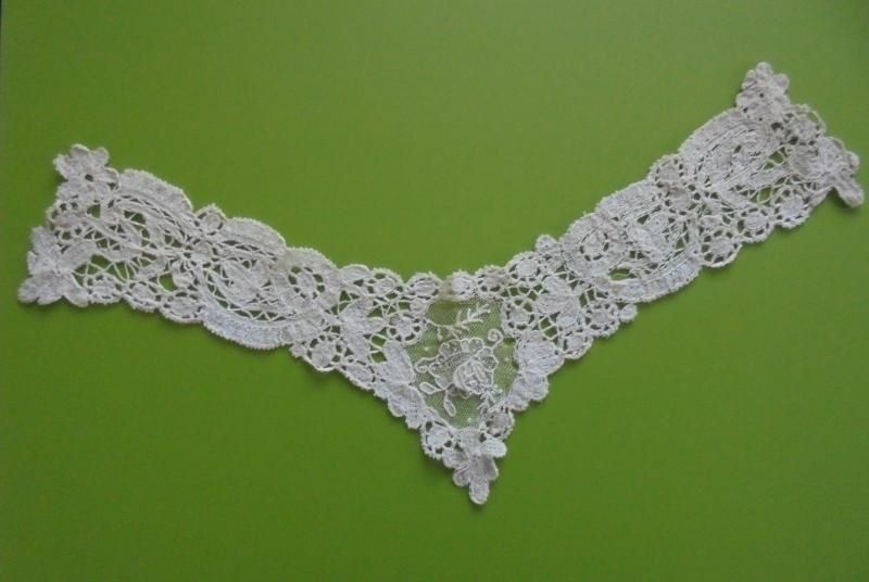 Antique Brussels Mixed Lace Collar-19th Century Fashion
