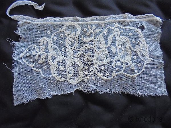 Honiton Lace Modesty Panel-Handmade-19th Century Antique