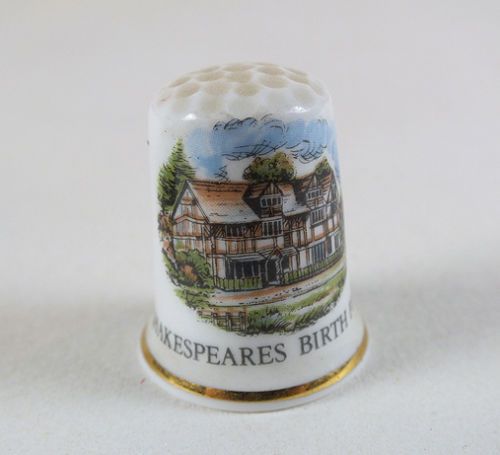 Theodore Paul China Thimble-Shakespeares Birth Place-Boxed