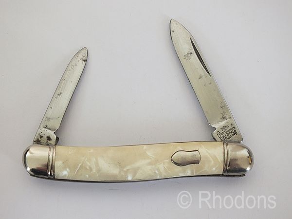 Richards Twin Folding Blade Pocket Knife Vintage Collectable