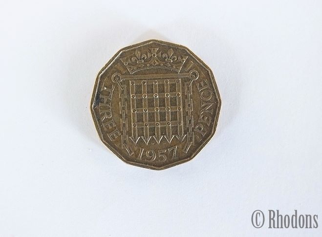 1957 Brass Threepence Coin (3d)