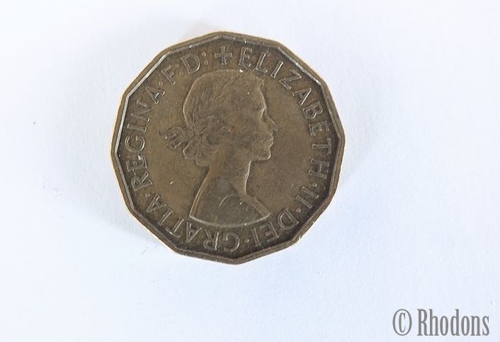 1957 Brass Threepence Coin (3d)