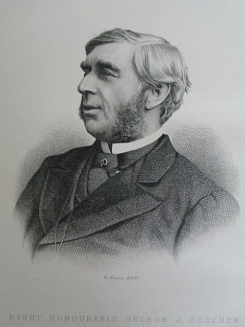 George J Goschen MP, Victorian Portrait Print by C Laurie