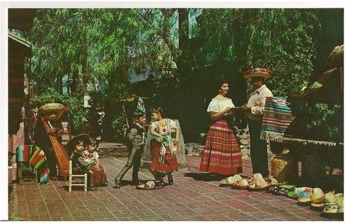 Olvera Street Los Angeles, California-Circa 1950s Postcard