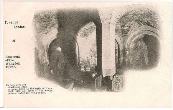 The Tower of London Basement Of Wakefield Tower - Early 1900s Postcard
