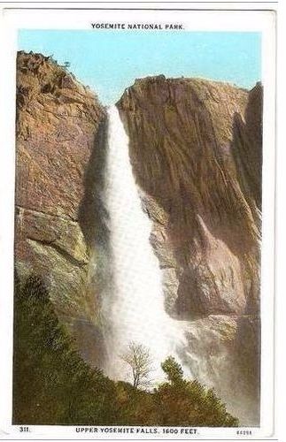 Upper Yosemite Falls, Yosemite National Park, California. 1920/30s Postcard