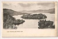 Loch Katrine & Ellens Isle Stirlingshire Scotland Postcard