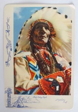 Canada: Alberta. Chief Sitting Eagle, Banff. Colour Postcard    