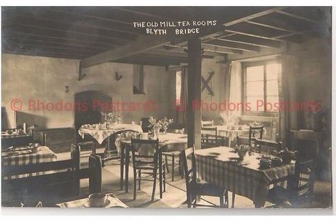 The Old Mill Tea Rooms Blyth Bridge Peebleshire 1930s Postcard