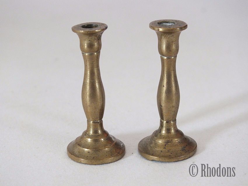 Miniature Brass Candlesticks. 1.50" Tall