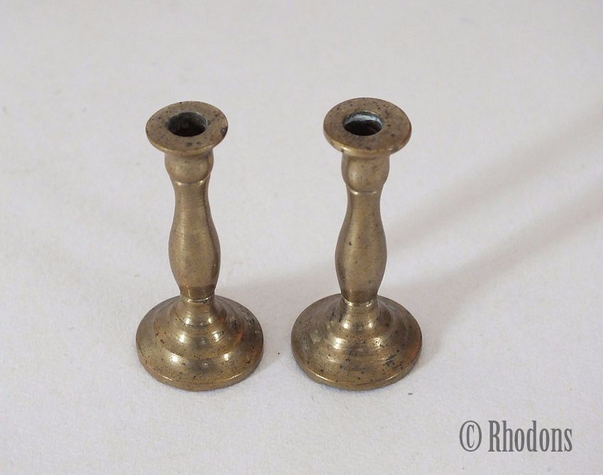 Miniature Brass Candlesticks-1.50" Tall