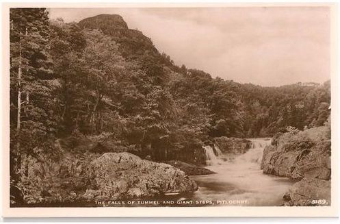 Falls Of Tummel & Giant Steps, Pitlochry - Real Photo Postcard 